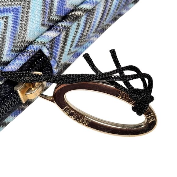 NWT Missoni For Bric’s Travel Laptop Tablet Case Blue Zigzag Italian Designer - Picture 13 of 14